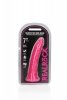 Dildo świecące w ciemności na przyssawce różowy 18 cm